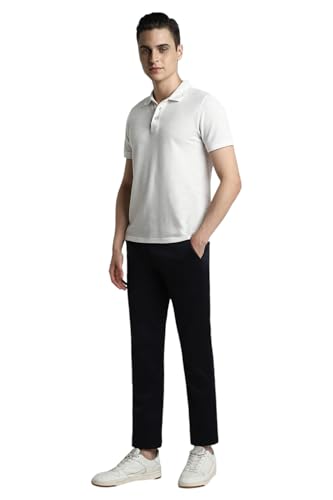Image of Peter England Men's Mid Rise Slim Casual Pants