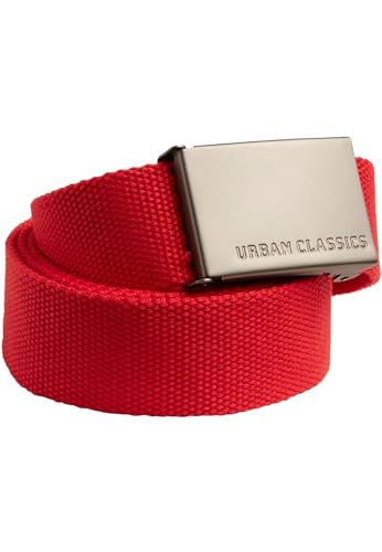 Urban Classics Canvas Belt – Unisex Gürtel aus robustem Polyester mit Metallkoppelschnalle, individuell kürzbar & verstellbar, ideal für Jeans, Cargo & Streetwear Looks