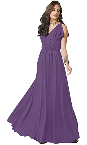 Image of KOH KOH Womens Long Sleeveless Bridesmaid Wedding Guest Prom Maxi Dress