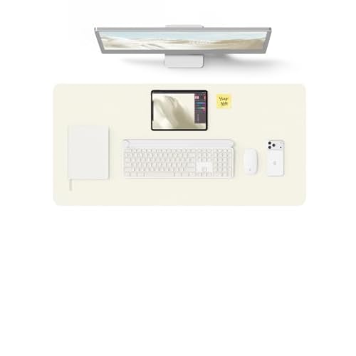 YSAGi Leather Desk Protector, Office Mat, Large Mouse Mat, Non-Slip PU Leather Blotter, Laptop Desk Mat, Waterproof Writing Pad for Office and Home (C