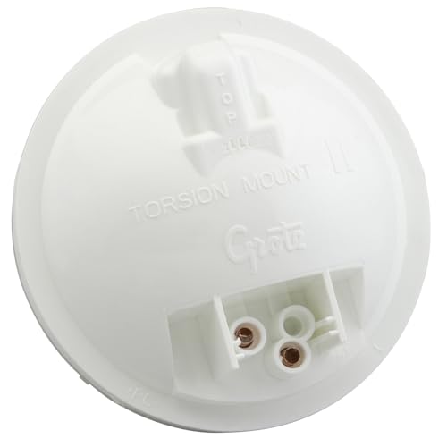 Lámpara redonda con montaje de torsión 4" Grote 61051 blanca miniatura 2