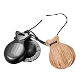 HAMPPLIES 2stücke Holz Kastagnetten Finger Schlaginstrumente Für Erwachsene Hand Instrumente Party Geschenke Belohnungen Unterricht Großhandel Holzklöppel Musical