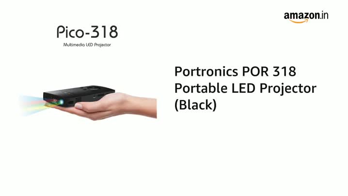 Portronics POR 318 Portable LED Projector (Black) : Amazon.in