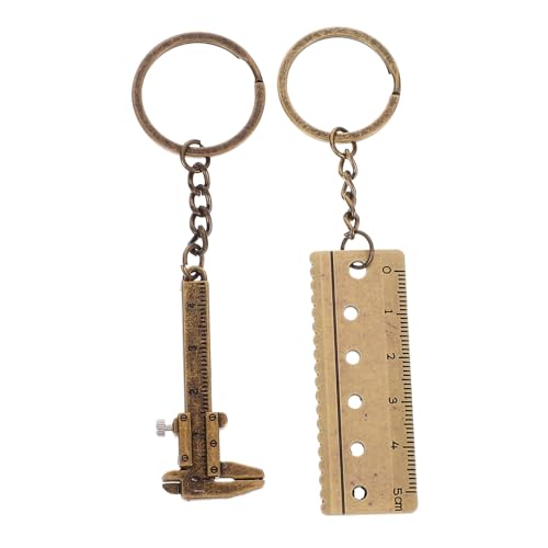 WOFASHPURET 2 piezas Llavero Mini Vernier Caliper Compacto Herramienta Portátil Precisión Alta para Medición y Llavero Funcional Multifunción Pequeño Colgante para Mochilas y Bolsos