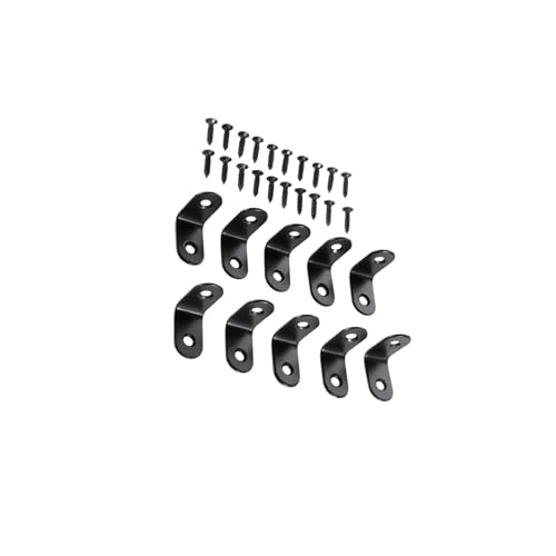 PUXZYAX 10 piezas de soporte en L para esquinas, soporte de ángulo para marcos de estantes y mesas, 2,5 cm