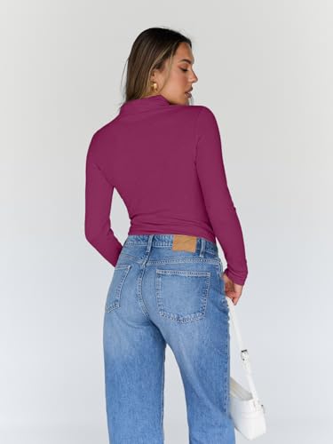 Image of Trendy Queen Women's Turtleneck Long Sleeve Shirts Basic Underwear Tops Winter Clothes 2026