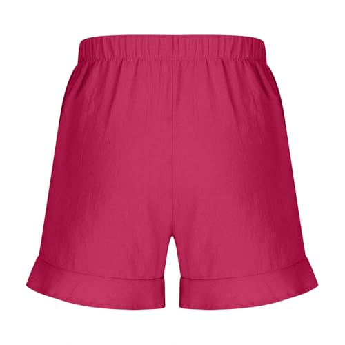 Blue Shorts for Girls Comfy Casual Elastic Waist Plain Short Pants Summer Beach Lightweight Bottoms with Pockets3