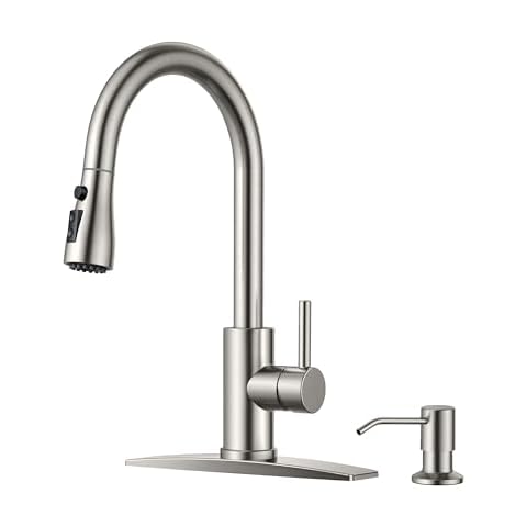 FORIOUS Kitchen Faucet with Soap Dispenser Cover