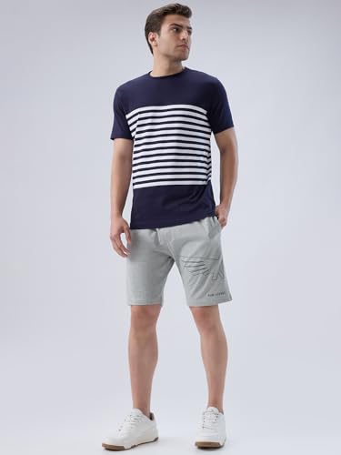 Image of Park Avenue Men Regular Fit Solid Pattern Pure Cotton Flat Front Loungewear Shorts
