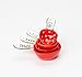 Fine Ceramic Woodland Red Fairy Mushroom Measuring Spoons Set of 4, 3-1/4