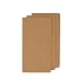 Twone Unlined Travel Journal Set With 3 Notebook Journals for Travelers - Kraft Brown Soft Cover - H5 Size - 210 mm x 112 mm - 60 Pages