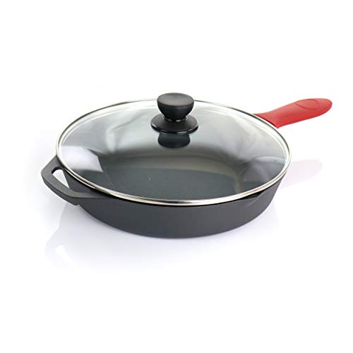Image of MegaChef Pre-Seasoned 9 Piece Cast Iron Skillet Set