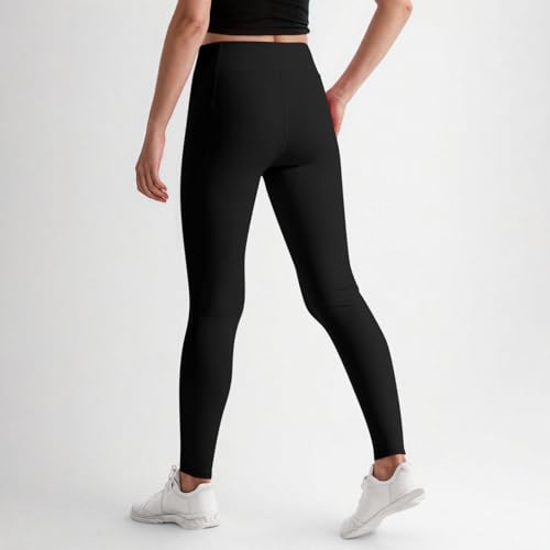 Girls' Athletic Leggings Crossover V Waist Dance Running Yoga Pants Gym Workout Active Tights with Pockets3