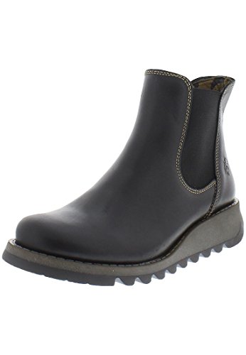 FLY London Women's Salv Ankle Bootie, Black, 8