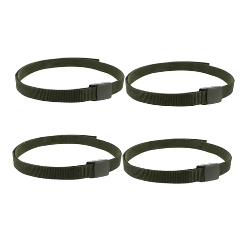 GALPADA 4pcs Adjustable Nylon Canvas Tactical Belt for Men Heavy Duty Outdoor Waist Strap Multi-Functional Utility Webbing for Hiking and Training
