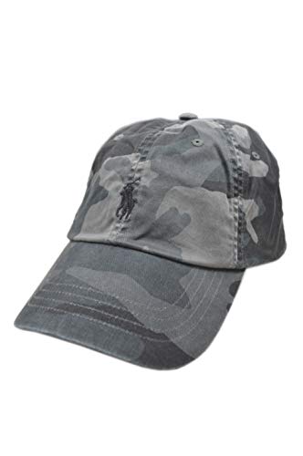 Polo Ralph Lauren Men's Polo Horse Dad Hat Baseball Cap Grey Camo