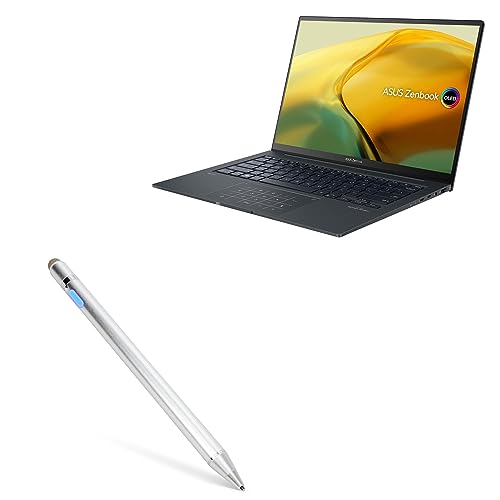BoxWave Stylus Pen Compatible with ASUS Zenbook 14X (UX3404) - AccuPoint Active Stylus, Electronic Stylus with Ultra Fine Tip for ASUS Zenbook 14X (UX3404) - Metallic Silver