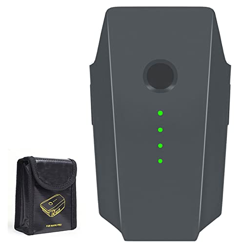 MVMOD Mavic Pro Batterie de rechange, 11,4 V, 3830 mAh, lithium-polymère, pour DJI Mavic Pro Platinum, DJI Mavic Pro Alpine White Drone avec sac de sécurité (ne convient pas pour Mavic 2)