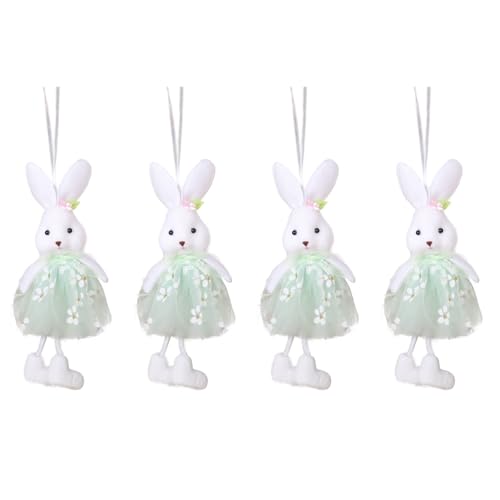 Saiyana 4pcs Coloridos Conejitos Navideños Adornos Ventas Ventas Ventas Diseño para Cesta Vacaciones Y Decoración