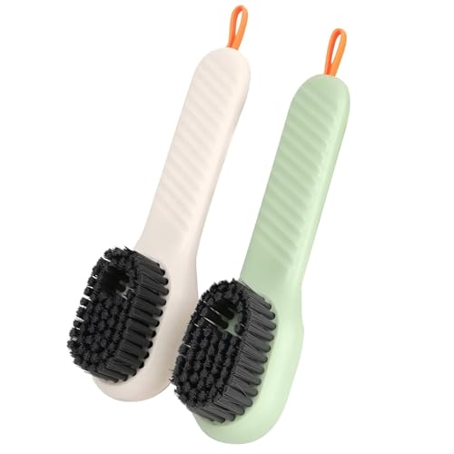 GLUN® Soap Dispensing Cleaning Brush with Handle, Scrubbing Reusable Washing Shoe Brush for Shoes (Pack of 2) (B0CTZLCJ8H) Amazon Price History, Amazon Price Tracker