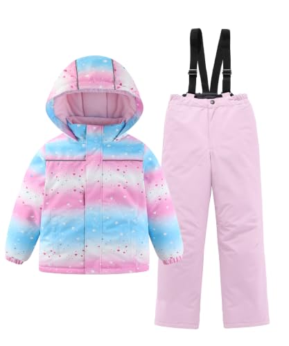Image of Hiheart Boys Girls Winter Ski Jacket & Pants Set 2-Piece Snowsuit
