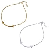 [aBALENT] アバレント アンクレット メンズ ハワイアンジュエリー スマイル にこちゃん シルバー925 ゴールド シルバー ハワイアンジュエリー アンクレット (ゴールド)