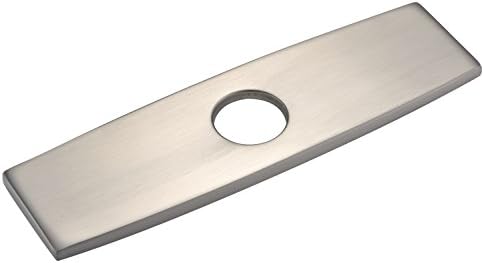 LAZADA Square Plate 9.65" Kitchen Sink Faucet Hole Cover Deck Plate Escutcheon Brushed Nickel