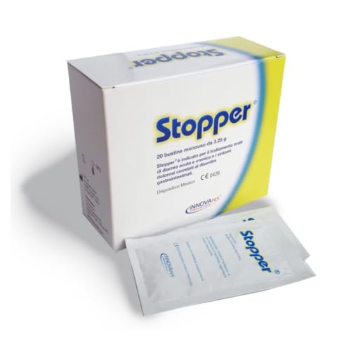 INNOVARES Stopper - Tratamiento Diarrea Crónica Aguda - Adultos Niños - Sabor Naranja - 20 sobres monodosis
