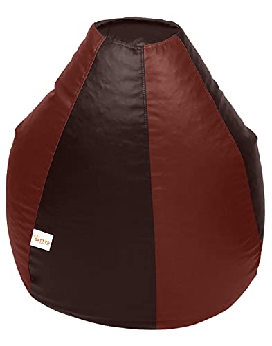 Image of Sattva Classic Dual Color Bean Bag Cover (Without Beans) XXL Size - Brown Tan