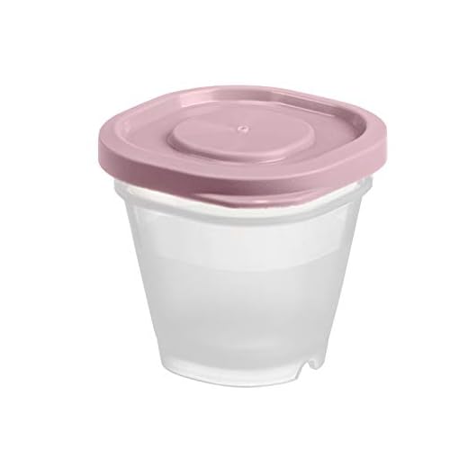 Matförvaring 4 x 0,5 dl - Set med 4 Små Matförvaringsbehållare - Lufttät med Lock - Livsmedelsgodkänd plast - Genomskinlig/Rosa - Tillverkad i Finland - GastroMax