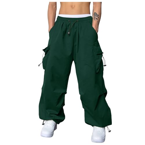 Men's Baggy Cargo Pants Trendy Casual Parachute Pant Loose Fit Harem Joggers with Pockets for Streetwear Y2k Pants