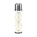 TIZORAX Couleur libellules et Pois Beige Double Paroi sous Vide Tasse Isotherme en Acier Inoxydable Bouteille D'eau Mug de Voyage Thermos Tasse à café 481,9 Gram