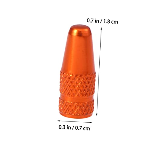 Tapas para válvulas de bicicleta KOMBIUDA, 12 piezas, de aluminio, color naranja, para válvulas francesas, fáciles de instalar, para bicicletas de montaña y carretera miniatura 4