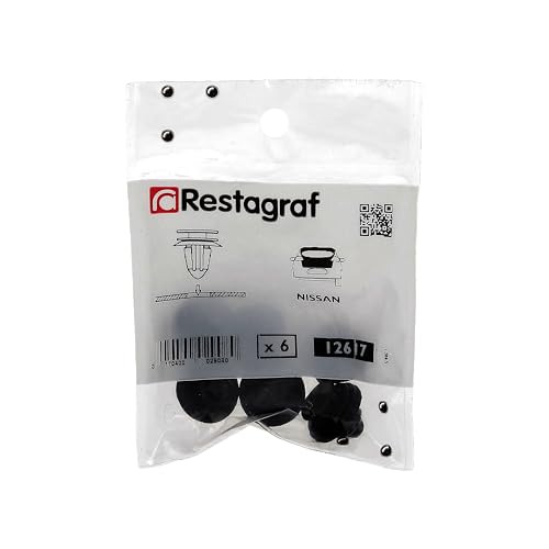 Restagraf Zierleiste für Lichtleiste, Polizeiplatte, für Nissan Fahrzeuge, 10,5 mm, Lochung, 6 Stück