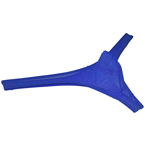 Men's Bulge Pouch Thong Underwear Sheer Mesh T-back Tempting G-string4