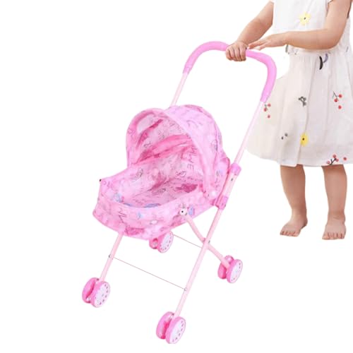 Poussette poupon avec rideau mini poussette pliable fille garçon