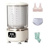 3L Portable Washer with Spin Basket | 3-in-1 Wash, Rinse, Spin Dry | Cordless Mini Washing Machine for Underwear, Socks, Baby Clothes | For Travel, Apartments, Dorms (creamy white)