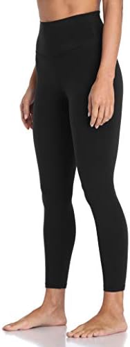 Colorfulkoala Women's High Waisted Tummy Control Workout Leggings 7/8 Length Ultra Soft Yoga Pants 25" (M, Black)