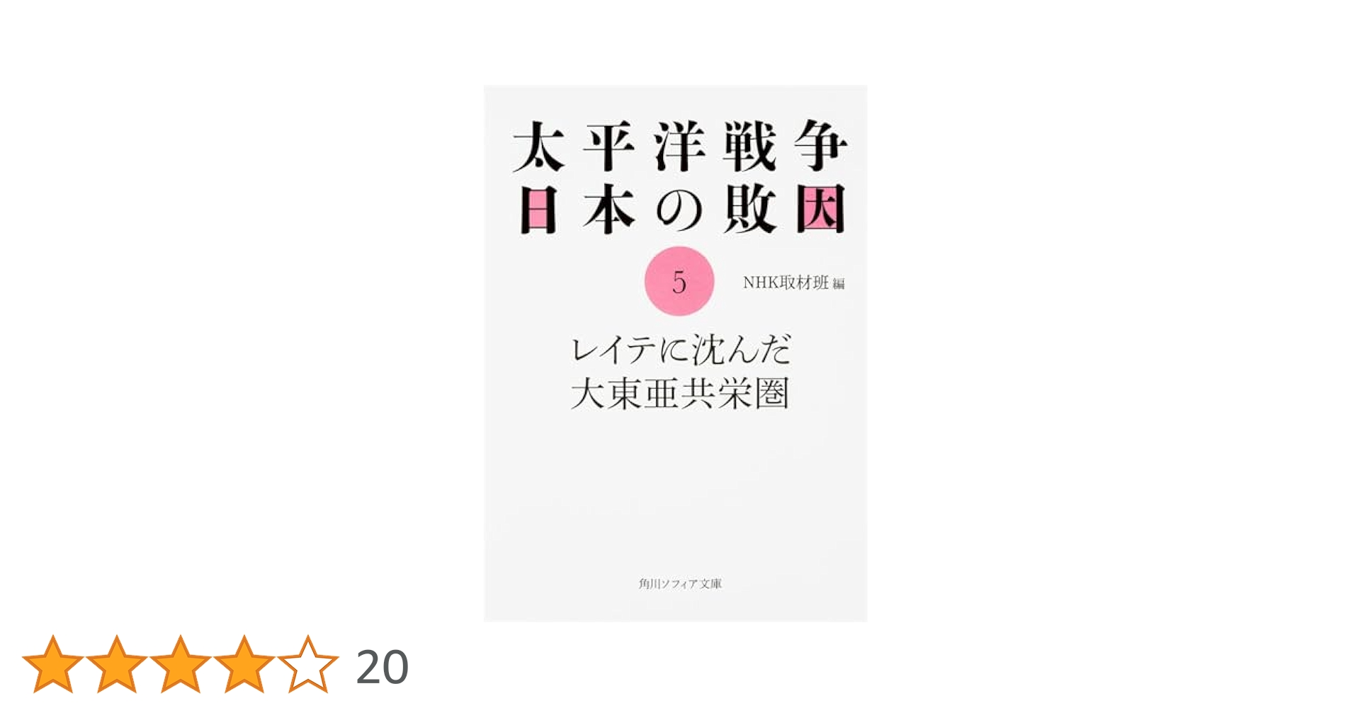 太平洋戦争 日本の敗因5 レイテに沈んだ大東亜共栄圏 (角川文庫
