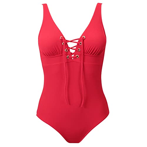 Maillot de bain 1 pièce Allure rouge galbe et maintien