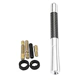 Autoantenne,Morechioce 12 cm Kohlefaser Kurz Funkantenne Universal Kfz Antenne Dachantenne Funksignal Antenne,Silber