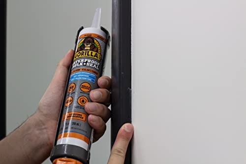 image for Gorilla Waterproof Caulk & Seal Silicone Sealant, 10Oz Cartridge (Pack
