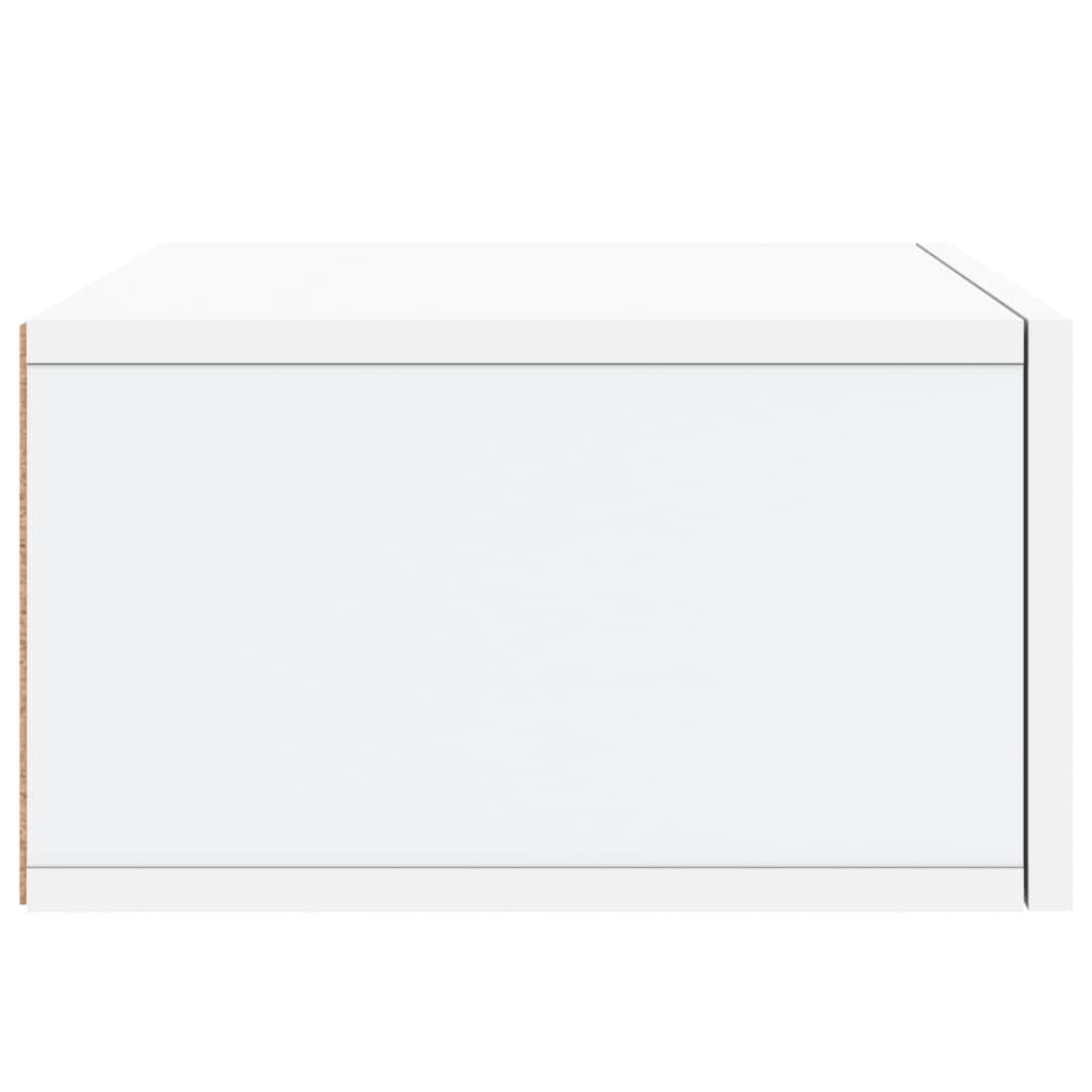 Comodino sospeso per piccoli spazi – Comodino da parete bianco con vano portaoggetti, tavolo decorativo da parete per camera da letto come comodino sospeso