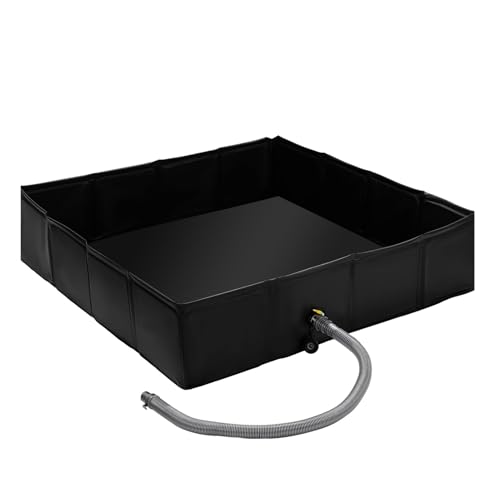 Base de ducha de camping - Bandeja de suelo plegable, plataforma de lavado portátil, estanque de impermeable | La estructura de los bordes elevados absorbe el agua, material de PVC duradero