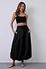 JEAAMKSSER Y2K Bubble Maxi Skirts for Women A Line... #5