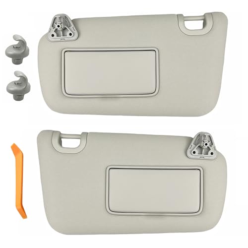 Pair of Left and Right Sun Visor with Holders for Nissan Sentra 2013 2014 2015 2016 2017 2018 2019, Windshield Sunshade Replacement Without Light Sunroof