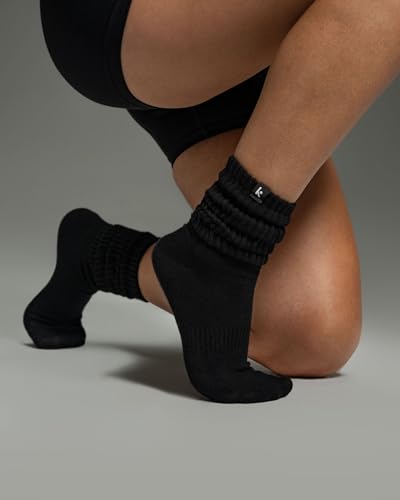 Image of Kamo Fitness Cozy 3-Pair Pack - Scrunch Long Crew Socks for Women, Soft & Breathable Boot and Slouch Socks, Size 5-9