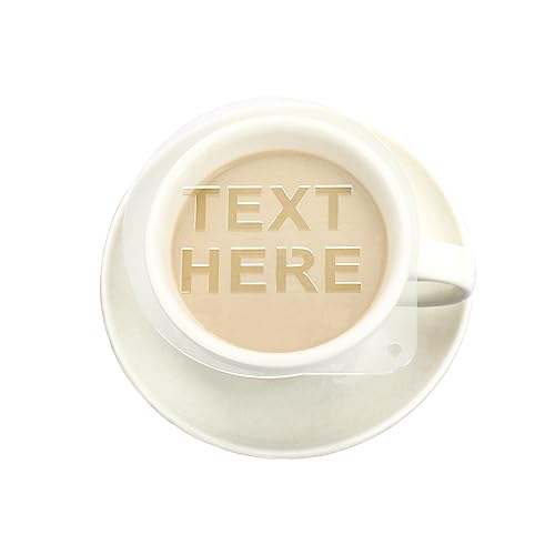 Personalized Custom Coffee Stencils Template with Text or Logo