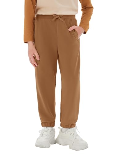 Haloumoning Trainingshose Jungen Regular Fit Kinder Leichte Jogginghose Einfarbig Sporthose Casual Freizeit Hosen mit Elastischem Bund und Taschen, Braun,9-10 Jahre Haloumoning Trainingshose Jungen Regular Fit Kinder Leichte Jogginghose Einfarbig Sporthose Casual Freizeit Hosen mit Elastischem Bund und Taschen, Braun,9-10 Jahre