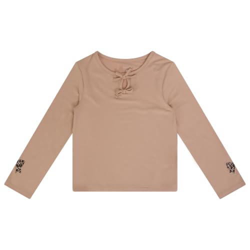 Image of Girls Long Sleeve Fall Graphic Tops, School Sports Tees, 4 Pack Multiple Pattern Tshirts